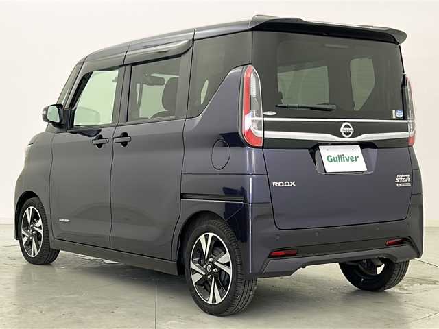 日産 ルークス HWS Gターボ プロパイロットED 宮城県 2020(令2)年 5.2万km アメジストパープル プロパイロット/エマージェンシーブレーキ/車線逸脱警報/先行者発進お知らせ/標識検知機能/アラウンドビューモニター/デジタルインナーミラー/純正9インチナビ（地図SD無し）/（BT.AM.FM.CD.DVD）/両側パワースライドドア/ビルトインETC/ドライブレコーダー（F）/ハンズフリースライドドア/電動パーキングブレーキ/革巻きステアリング/ステアリングスイッチ/プッシュスタート/スマートキー/ロールサンシェード/シートバックテーブル/純正フロアマット/純正ドアバイザー/純正15インチアルミホイール/LEDヘッドライト/LEDフォグランプ