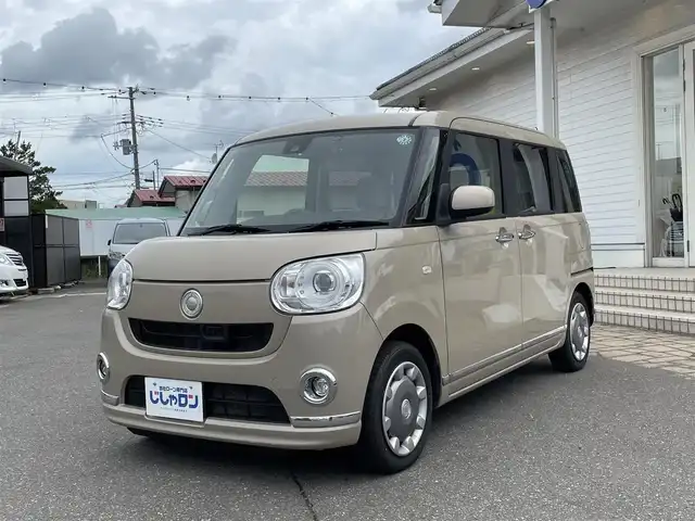 ダイハツ ムーヴ キャンバス G メイクアッフ SA Ⅱ 秋田県 2016(平28)年 13.2万km ナチュラルベージュマイカM (株)IDOMが運営する【じしゃロン秋田店】の自社ローン専用車両になります。こちらは現金またはオートローンご利用時の価格です。自社ローンご希望の方は別途その旨お申付け下さい///////////////////スマートアシスト2/衝突回避支援ブレーキ機能/衝突警報機能(対車両・対歩行者)/車線逸脱警報機能/誤発進抑制制御機能（前方・後方）/先行車発進お知らせ機能/CDオーディオ【CD/USB/AUX/iPod】/両側パワースライドドア/前後ドライブレコーダー/LEDヘッドライト/オートライト/スマートキー/スペアキー×1