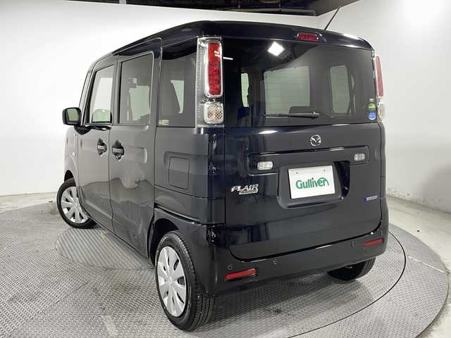 マツダ フレアワゴン ハイブリッド XS 広島県 2019(令1)年 2.5万km ブルーイッシュブラックパール3 禁煙車/ＫＥＮＷＯＯＤナビ/シートヒーター/両側パワースライドドア/前後ドライブレコーダー/コーナーセンサー/オートマチックハイビーム/ＥＴＣ/衝突軽減/レーンキープアシスト/踏み間違い防止/フルセグ/ＤＶＤ/純正14インチホイールキャップ(155/65/R14)/エアバッグ(運転席/助手席)