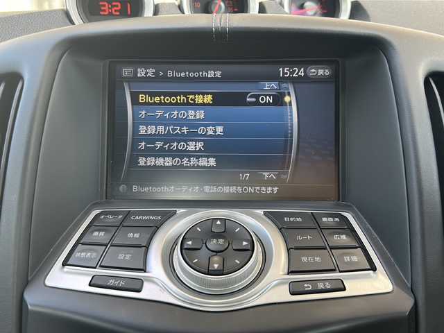 日産 フェアレディ Ｚ 静岡県 2009(平21)年 7.4万km ダイヤモンドブラック 純正メモリナビ/・CD/・DVD/・AM/・FM/主要装備/・アイドリングストップ/・パドルシフト/・ビルトインＥＴＣ/・オートライト/・ステアリングリモコン/・純正フロアマット/・純正アルミホイール/・カーテンエアバック/・スマートキー/・プッシュスタート