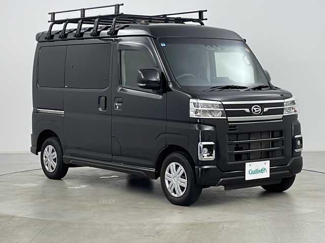 ダイハツ アトレー バン RS 道央・札幌 2022(令4)年 3.5万km ブラックマイカメタリック ・ワンオーナー/・パートタイム4WD/・純正ディスプレイオーディオ/・フルセグTV/・バックカメラ/・両側パワースライドドア /・クルーズコントロール/・衝突軽減/・車線逸脱警報/・先行車発進お知らせ/・標識認識/・コーナーセンサー/・アイドリングストップ/・ETC/・ドライブレコーダー/・デジタルインナーミラー/・オートライト/・LEDヘッドライト/・フォグランプ/・純正エンジンスターター/・ルーフキャリア/・純正ドアバイザー/・積込タイヤ/・取扱説明書/・保証書