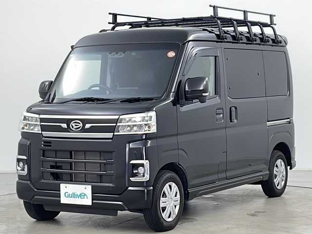 ダイハツ アトレー バン RS 道央・札幌 2022(令4)年 3.5万km ブラックマイカメタリック ・ワンオーナー/・パートタイム4WD/・純正ディスプレイオーディオ/・フルセグTV/・バックカメラ/・両側パワースライドドア /・クルーズコントロール/・衝突軽減/・車線逸脱警報/・先行車発進お知らせ/・標識認識/・コーナーセンサー/・アイドリングストップ/・ETC/・ドライブレコーダー/・デジタルインナーミラー/・オートライト/・LEDヘッドライト/・フォグランプ/・純正エンジンスターター/・ルーフキャリア/・純正ドアバイザー/・積込タイヤ/・取扱説明書/・保証書