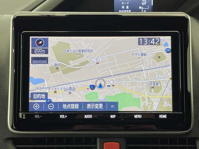 トヨタ ヴォクシー ZS 煌Ⅲ 栃木県 2021(令3)年 1.1万km ブラック 純正SDナビ/（CD/DVD/Bluetooth/USB/フルセグTV）/バックカメラ/トヨタセーフティセンス/前後コーナーセンサー/ビルトインETC/前方ドライブレコーダー/ハーフレザーシート/両側パワースライドドア/オートライト/LEDヘッドライト/横滑り防止装置/フォグランプ/スマートキー/プッシュスタート/アイドリングストップ/電動格納ミラー/純正アルミホイール/純正フロアマット