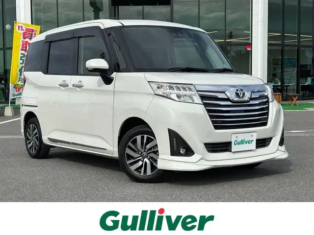 トヨタ ルーミー カスタムG 奈良県 2019(令1)年 2.9万km パールホワイトⅢ 純正ナビ（KSCN-W68）/（フルセグ／ＢＴ／ＣＤ／ＤＶＤ）/クルーズコントロール/バックカメラ/前後コーナーセンサー/プリクラッシュセーフティ/レーンキープ/両側パワースライドドア/フォグランプ/ＬＥＤヘッドライト/前方ドライブレコーダー（UP-K043）/純正14インチＡＷ