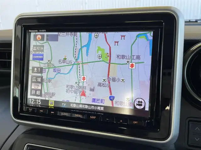 スズキ スペーシア ギア HYBRID XZターボ 和歌山県 2022(令4)年 3.9万km クールカーキパールメタリック/ガンメタリック2トーン ターボ/ディーラー純正ナビ（AM/FM/CD/DVD/SD/MEMORY MUSIC/iPod/USB/Bluetooth/フルセグTV）/両側パワースライドドア/前後ドラレコ/全方位モニター/D/N席　シートヒーター/SUPER CAT　レーダー/クルーズコントロール追従あり/デュアルカメラブレーキサポート/HUD/車線逸脱警報/ETC/純正フロアマット/純正ドアバイザー/保証書/取扱説明書/スペアキー×１