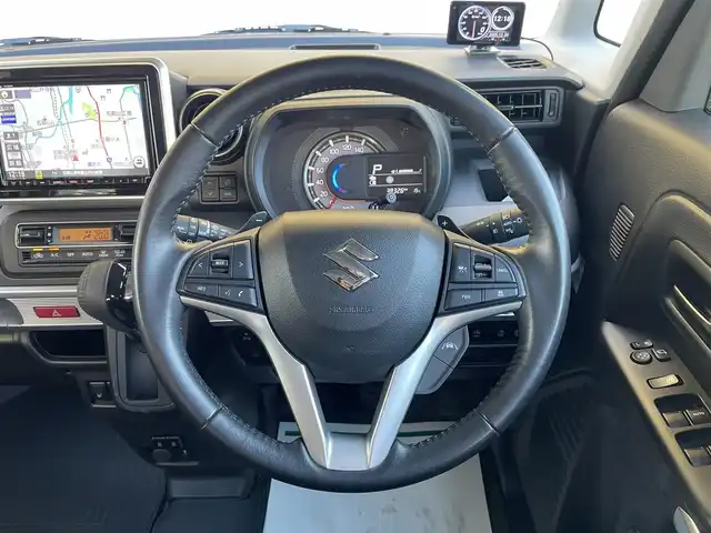 スズキ スペーシア ギア HYBRID XZターボ 和歌山県 2022(令4)年 3.9万km クールカーキパールメタリック/ガンメタリック2トーン ターボ/ディーラー純正ナビ（AM/FM/CD/DVD/SD/MEMORY MUSIC/iPod/USB/Bluetooth/フルセグTV）/両側パワースライドドア/前後ドラレコ/全方位モニター/D/N席　シートヒーター/SUPER CAT　レーダー/クルーズコントロール追従あり/デュアルカメラブレーキサポート/HUD/車線逸脱警報/ETC/純正フロアマット/純正ドアバイザー/保証書/取扱説明書/スペアキー×１