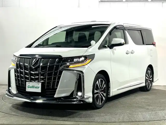 トヨタ アルファード S Cパッケージ 大阪府 2023(令5)年 2.7万km ホワイトパールクリスタルシャイン サンルーフ　黒革シート　モデリスタエアロ　三眼ＬＥＤ　純正ナビＴＶ　デジタルインナーミラー　電動リアゲート　パワーシート／ヒーター／エアコン　ＢＳＭ　衝突軽減　レーダーＣ　１００Ｖ電源