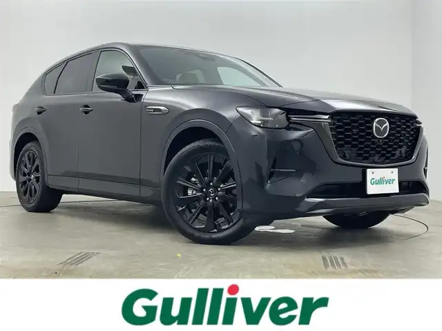 マツダ ＣＸ－６０ XD HV プレミアムスポーツ 岡山県 2023(令5)年 0.9万km ジェットブラックマイカ 純正１２．３インチナビ/（Bluetooth/フルセグTV/Carplay）/サンルーフ/ＢＯＳＥサウンド/茶革ハーフレザーシート/衝突軽減ブレーキシステム/レーダークルーズコントロール/アラウンドビューモニター/ビルトインＥＴＣ２．０/ブラインドスポットモニター/オートハイビーム/ＬＥＤヘッドライト/フォグランプ/純正ドライブレコーダー（前後）/シートヒータ（後席も）/エアシート/ステアリングヒーター/置くだけ充電/パドルシフト/ＵＳＢ接続/パワーバックドア/パーキングサポート/オートホールド/ヘッドアップディスプレイ/スマートキー×2