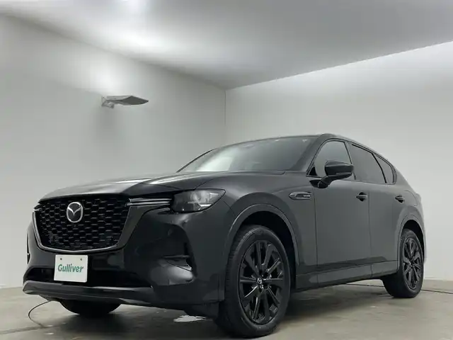 マツダ ＣＸ－６０ XD HV プレミアムスポーツ 岡山県 2023(令5)年 0.9万km ジェットブラックマイカ 純正１２．３インチナビ/（Bluetooth/フルセグTV/Carplay）/サンルーフ/ＢＯＳＥサウンド/茶革ハーフレザーシート/衝突軽減ブレーキシステム/レーダークルーズコントロール/アラウンドビューモニター/ビルトインＥＴＣ２．０/ブラインドスポットモニター/オートハイビーム/ＬＥＤヘッドライト/フォグランプ/純正ドライブレコーダー（前後）/シートヒータ（後席も）/エアシート/ステアリングヒーター/置くだけ充電/パドルシフト/ＵＳＢ接続/パワーバックドア/パーキングサポート/オートホールド/ヘッドアップディスプレイ/スマートキー×2