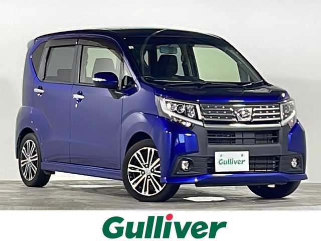 ダイハツ ムーヴ カスタム RS 広島県 2017(平29)年 2.7万km ディープブルークリスタルマイカ 禁煙車/ターボ/純正7インチナビ/（CD/DVD/Bluetooth/フルセグTV）/バックカメラ/ETC/ドライブレコーダー/純正15インチアルミホイール/LEDヘッドライト/アイドリングストップ/フロアマット/ベンチシート/スマートキー/スペアキー/プッシュスタート/ドアバイザー/ステアリングスイッチ/ウインカーミラー/電動格納ミラー