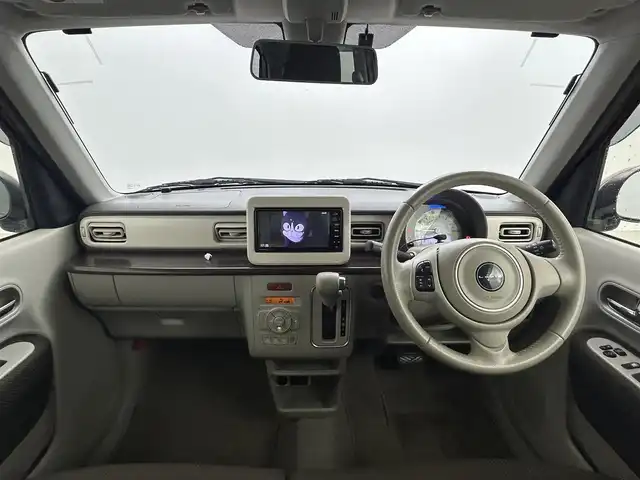 スズキ ラパン F リミテッド 岡山県 2017(平29)年 5.2万km フェニックスレッドパール 純正ナビ/（CD/DVD/BT/フルセグTV）/アラウンドビューモニター/ステアリングスイッチ/HIDヘッドライト/オートライト/衝突軽減ブレーキ/ETC/純正フロアマット/純正ドアバイザー/新車保証書/取扱説明書