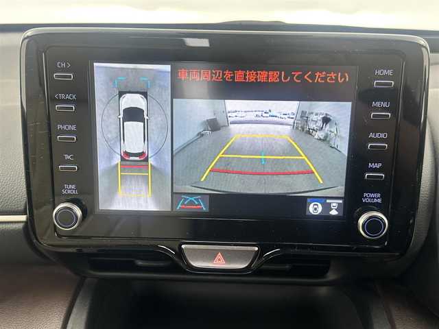 トヨタ ヤリスクロス ハイブリッド Z 愛知県 2021(令3)年 4.8万km ブラックマイカ/ベージュ 2トーン ・純正9インチナビ/・Bluetooth/・全方位カメラ/・フルセグTV/・トヨタセーフティセンス/・衝突被害軽減システム/・クルーズコントロール/・レーンキープアシスト/・コーナーセンサー/・ブラインドスポットモニター/・ヘッドアップディスプレイ/・オートライト/・オートマチックハイビーム/・LEDヘッドライト/・ドライブレコーダー/・ETC/・パワーシート/・シートヒーター/・純正AW/・純正フロアマット/・プッシュスタート/・スマートキー