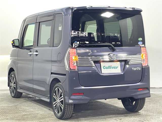 ダイハツ タント カスタム RS トップED SAⅡ 大阪府 2016(平28)年 4.2万km メテオライトグレーイリュージョナルP 社外ナビ(フルセグ/DVD再生/Bluetooth) バックカメラ ETC 両側パワースライドドア ハーフレザー 衝突軽減 アイドリングストップ オートライト スマートキー プッシュスタート