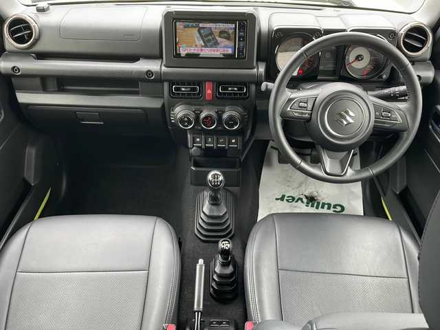 スズキ ジムニー XC 静岡県 2022(令4)年 2.4万km キネティックイエロー/ブラック メモリナビ/フルセグテレビ/バックカメラ/アイドリングストップ/クルーズコントロール/プッシュスタート/ETC/オートライト/コーナーセンサー/横滑り防止装置/レーンキープアシスト/カーテンエアバッグ/衝突被害軽減システム/LEDヘッドライト/スペアキー