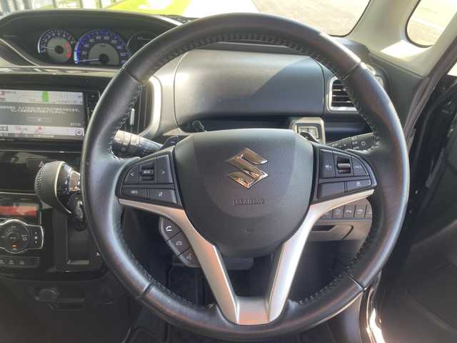 スズキ ソリオ バンディット HV MV 愛知県 2019(令1)年 6.4万km スーパーブラックパール スズキセーフティサポート/純正ナビ/全方位カメラ/両側パワースライドドア/クルーズコントロール/コーナーセンサー/純正アルミホイール/ＥＴＣ/LEDヘッドライト/パドルシフト/レーンキープアシスト/オートマチックハイビーム/ドライブレコーダー/衝突軽減システム/フルセグ/CD DVD/Bluetooth/ステアリングスイッチ/スマートキー/プッシュスタート