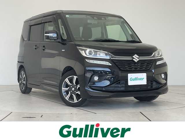 スズキ ソリオ バンディット HV MV 愛知県 2019(令1)年 6.4万km スーパーブラックパール スズキセーフティサポート/純正ナビ/全方位カメラ/両側パワースライドドア/クルーズコントロール/コーナーセンサー/純正アルミホイール/ＥＴＣ/LEDヘッドライト/パドルシフト/レーンキープアシスト/オートマチックハイビーム/ドライブレコーダー/衝突軽減システム/フルセグ/CD DVD/Bluetooth/ステアリングスイッチ/スマートキー/プッシュスタート