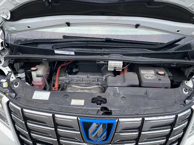 トヨタ アルファードハイブリット G 福島県 2017(平29)年 10.1万km ホワイト ４ＷＤ　純正ナビ　モデリスタエアロ　フルセグＴＶ　Ｄ席・Ｎ席パワーシート　バックカメラ　フリップダウンモニター　両側パワースライドドア　クルコン　衝突軽減ブレーキ　スマートキー　エンジンスターター