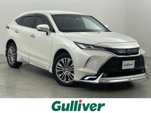 トヨタ ハリアー Z 福岡県 2021(令3)年 4.7万km ホワイトパールクリスタルシャイン モデリスタエアロ　/純正１２．３型ナビ／フルセグＴＶ　/バックカメラ　/ＪＢＬプレミアムサウンド　/デジタルルームミラー　/ビルトインETC２．０　/トヨタセーフティセンス　/レーダークルーズコントロール　/コーナーセンサー　/衝突軽減ブレーキ　/レーンキープ　/ブラインドスポットモニター　/アクセル踏み間違い防止　/ヘッドアップディスプレイ　/ハーフレザーシート　/パワーバックドア　/ＬＥＤヘッドライト　/純正１９インチアルミホイール
