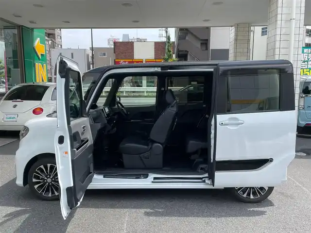 ダイハツ タント カスタム RS セレクション 東京都 2020(令2)年 2万km ブラックマイカメタリック/シャイニングホワイトパール 純正SDナビ/・フルセグTV/・Bluetooth接続/・FM・AM/・DVD再生機能/黒革ハーフレザーシート/・シートヒータ/両側パワースライドドア/衝突被害軽減ブレーキ/バックカメラ/・全周囲カメラ/LEDヘッドランプ/ドラレコ/ETC/ABS/横滑り防止/盗難防止/コーナーセンサー/SRSエアバッグ/オートライト/スマートキー/保証書＆取扱説明書