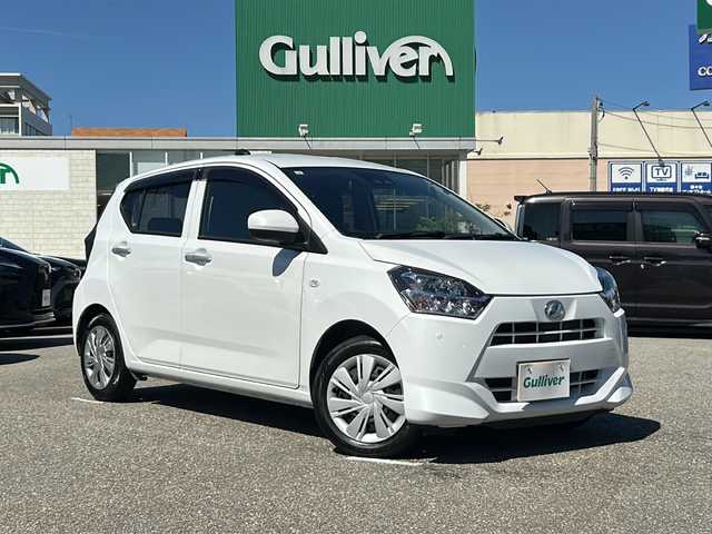 ダイハツ ミラ イース X リミテッド SAⅢ 石川県 2021(令3)年 0.6万km シャイニングホワイトパール LEDヘッドライト/パワーステアリング/パワーウィンドウ/車外バックカメラ/フルセグTV/純正フロアマット/純正アルミホイール/コーナーセンサー前後/レーンキープアシスト/オートマチックハイビーム/ダブルエアバック/衝突被害軽減システム/横滑り防止装置