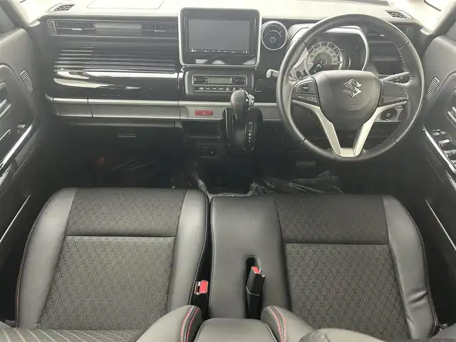 スズキ スペーシア カスタム HYBRID XS 埼玉県 2020(令2)年 5.7万km フェニックスレッドパール 両側パワースライドドア　社外ナビ　フルセグ　Bluetooth　DVD　SD　ＥＴＣ　Ｄ席シートヒーター　ＬＥＤヘッドライト　ＬＥＤフォグランプ　後席サーキュレーター　後席サンシェード　
