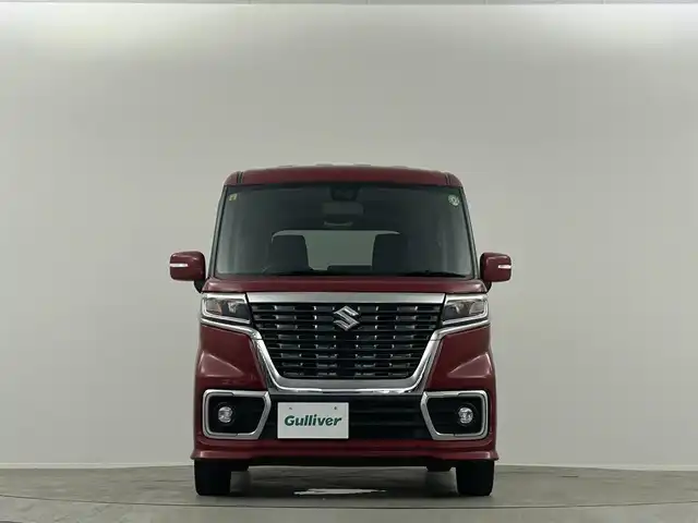 スズキ スペーシア カスタム HYBRID XS 埼玉県 2020(令2)年 5.7万km フェニックスレッドパール 両側パワースライドドア　社外ナビ　フルセグ　Bluetooth　DVD　SD　ＥＴＣ　Ｄ席シートヒーター　ＬＥＤヘッドライト　ＬＥＤフォグランプ　後席サーキュレーター　後席サンシェード　