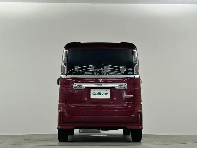 スズキ スペーシア カスタム HYBRID XS 埼玉県 2020(令2)年 5.7万km フェニックスレッドパール 両側パワースライドドア　社外ナビ　フルセグ　Bluetooth　DVD　SD　ＥＴＣ　Ｄ席シートヒーター　ＬＥＤヘッドライト　ＬＥＤフォグランプ　後席サーキュレーター　後席サンシェード　
