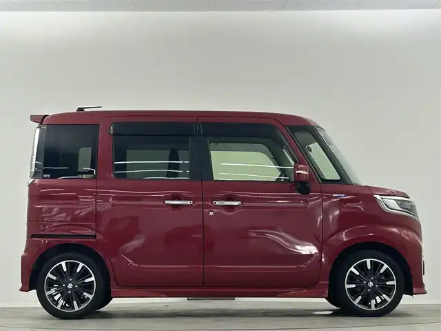 スズキ スペーシア カスタム HYBRID XS 埼玉県 2020(令2)年 5.7万km フェニックスレッドパール 両側パワースライドドア　社外ナビ　フルセグ　Bluetooth　DVD　SD　ＥＴＣ　Ｄ席シートヒーター　ＬＥＤヘッドライト　ＬＥＤフォグランプ　後席サーキュレーター　後席サンシェード　
