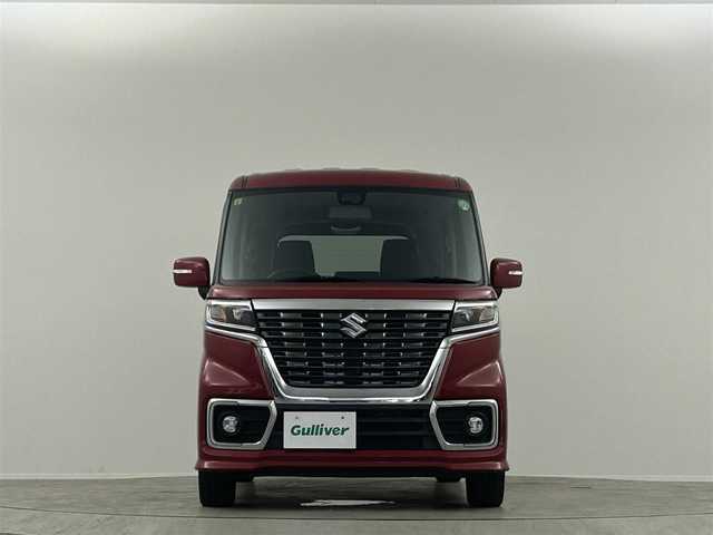スズキ スペーシア カスタム HYBRID XS 埼玉県 2020(令2)年 5.7万km フェニックスレッドパール 両側パワースライドドア　社外ナビ　フルセグ　Bluetooth　DVD　SD　ＥＴＣ　Ｄ席シートヒーター　ＬＥＤヘッドライト　ＬＥＤフォグランプ　後席サーキュレーター　後席サンシェード　