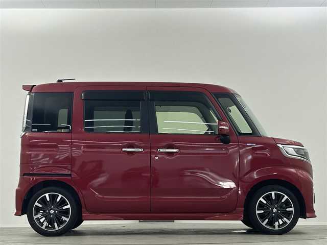 スズキ スペーシア カスタム HYBRID XS 埼玉県 2020(令2)年 5.7万km フェニックスレッドパール 両側パワースライドドア　社外ナビ　フルセグ　Bluetooth　DVD　SD　ＥＴＣ　Ｄ席シートヒーター　ＬＥＤヘッドライト　ＬＥＤフォグランプ　後席サーキュレーター　後席サンシェード　