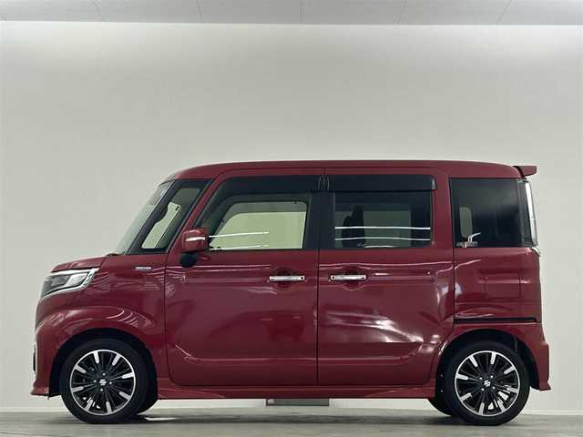 スズキ スペーシア カスタム HYBRID XS 群馬県 2020(令2)年 5.7万km フェニックスレッドパール 両側パワースライドドア　社外ナビ　フルセグ　Bluetooth　DVD　SD　ＥＴＣ　Ｄ席シートヒーター　ＬＥＤヘッドライト　ＬＥＤフォグランプ　後席サーキュレーター　後席サンシェード　