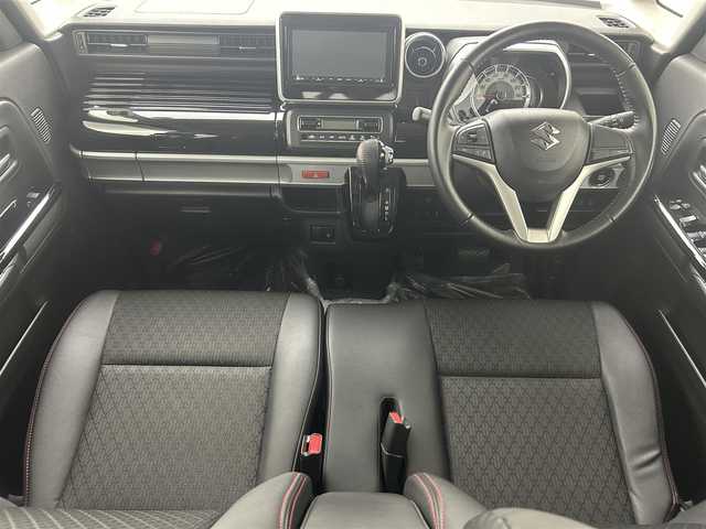 スズキ スペーシア カスタム HYBRID XS 群馬県 2020(令2)年 5.7万km フェニックスレッドパール 両側パワースライドドア　社外ナビ　フルセグ　Bluetooth　DVD　SD　ＥＴＣ　Ｄ席シートヒーター　ＬＥＤヘッドライト　ＬＥＤフォグランプ　後席サーキュレーター　後席サンシェード　