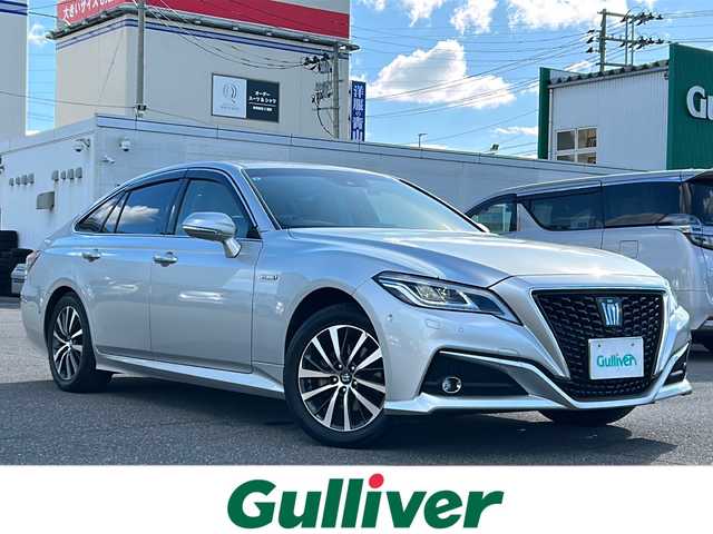 トヨタ クラウン ハイブリッド G Four 秋田県 2019(令1)年 6万km プレシャスシルバー 純正メモリナビ/Bluetooth、CD/DVD、フルセグTV/全方位カメラ/ETC/前後ドライブレコーダー/レーダークルーズコントロール/前席パワーシート/前席シートヒーター/ステアリングヒーター/純正17インチAW/社外AW付きスタッドレスタイヤ積込