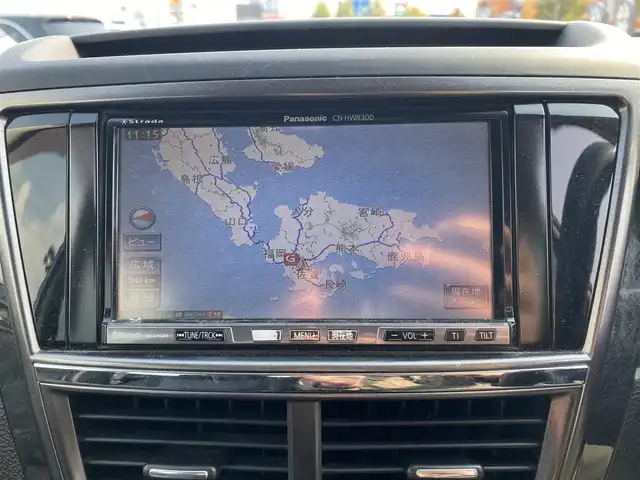 スバル エクシーガ 2．0i－S 福岡県 2009(平21)年 12.2万km サテンホワイトパール ・サンルーフ/・クルーズコントロール/・純正ナビ/Bluetooth/USB/・D席パワーシート/・DTV/・ETC/・純正17AW/・保証書/・取扱説明書