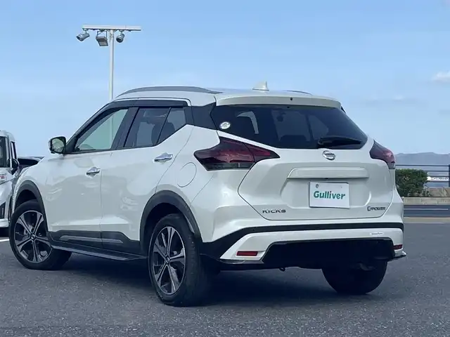 日産 キックス X 島根県 2021(令3)年 2.6万km ブリリアントホワイトパール 登録時走行距離25275km/保証書/取扱説明書/ワンオーナー/純正ナビ（フルセグTV・Bluetooth・CD・DVD・FM・AM）/プロパイロット/アラウドビューモニター/デジタルインナーミラー/プッシュスタート/LEDヘッドライト/衝突被害軽減システム/ETC2.0