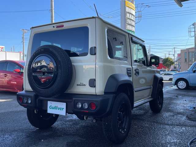 スズキ ジムニー シエラ JL 神奈川県 2022(令4)年 0.3万km シフォンアイボリーM ワンオーナー/プッシュスタート/社外SDナビ/Bluetooth接続/ビルトインETC/シートヒーター/デジタルインナーミラー型ドライブレコーダー/ダウンヒルアシスト/オートライト/電動格納ミラー/LEDライト、フォグライト