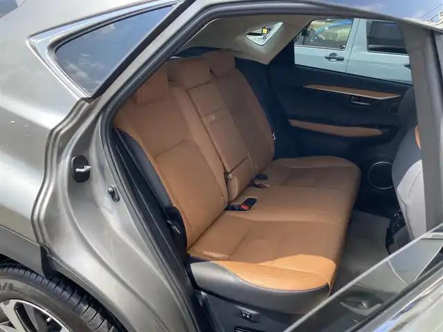 レクサス ＮＸ 300h バージョンL 静岡県 2017(平29)年 3.7万km ソニックチタニウム Toyota Safety Sense/純正10インチナビ/　AM FM CD DVD Bluetooth USB AUX/フルセグTV/ビルトインETC2.0/アラウンドビューモニター/前方ドライブレコーダー/LEDオートヘッドライト/レーダークルーズコントロール/パワーシート(全席)/シートヒーター＆シートベンチレーション/パワーバックドア/オートブレーキホールド/スマートキー2本＆カードキー1枚/純正19インチアルミホイール/ステアリングヒーター/ヘッドアップディスプレイ/パドルシフト/ワンオーナー/シングルムーンルーフ/ブラウン＆ブラックレザーシート