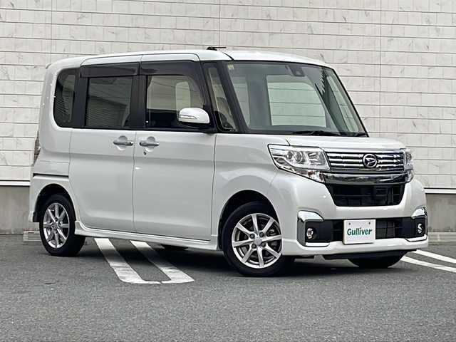 ダイハツ タント カスタム X SAⅡ 山形県 2016(平28)年 2.7万km パールホワイトⅢ 禁煙車/横滑り防止装置/衝突軽減ブレーキ/純正メモリナビ/（DVD/CD/BT/SD/USB/HDMI/AUX）/ワンセグTV/バックカメラ/両側パワースライド/コーナーセンサー/アイドリングストップ/ETC/LEDヘッドライト/フォグランプ/後席サンシェード/純正フロアマット/スマートキー/プッシュスタート/14インチ純正AW