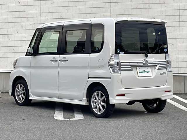 ダイハツ タント カスタム X SAⅡ 山形県 2016(平28)年 2.7万km パールホワイトⅢ 禁煙車/横滑り防止装置/衝突軽減ブレーキ/純正メモリナビ/（DVD/CD/BT/SD/USB/HDMI/AUX）/ワンセグTV/バックカメラ/両側パワースライド/コーナーセンサー/アイドリングストップ/ETC/LEDヘッドライト/フォグランプ/後席サンシェード/純正フロアマット/スマートキー/プッシュスタート/14インチ純正AW