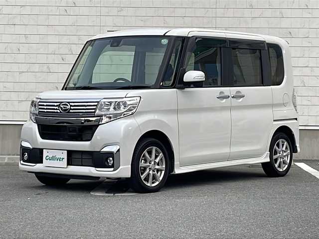 ダイハツ タント カスタム X SAⅡ 山形県 2016(平28)年 2.7万km パールホワイトⅢ 禁煙車/横滑り防止装置/衝突軽減ブレーキ/純正メモリナビ/（DVD/CD/BT/SD/USB/HDMI/AUX）/ワンセグTV/バックカメラ/両側パワースライド/コーナーセンサー/アイドリングストップ/ETC/LEDヘッドライト/フォグランプ/後席サンシェード/純正フロアマット/スマートキー/プッシュスタート/14インチ純正AW