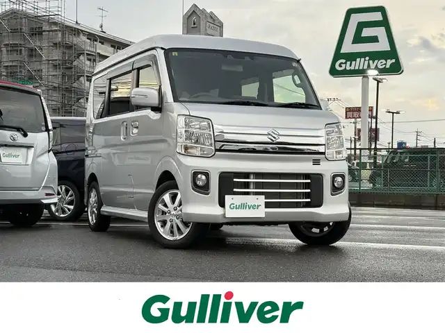 スズキ エブリィ ワゴン PZターボ スペシャル 大分県 2023(令5)年 0.4万km シルキーシルバーメタリック ・ナビ(CD/DVD/SD/BT)/・バックカメラ/・フルセグテレビ/・スズキセーフティサポート/・両側パワースライドドア/・オートステップ/・運転席シートヒーター/・ETC/・コーナーセンサー/・スマートキー/・プッシュスタートボタン/・アイドリングストップ
