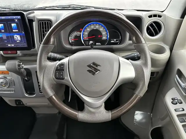 スズキ エブリィ ワゴン PZターボ スペシャル 大分県 2023(令5)年 0.4万km シルキーシルバーメタリック ・ナビ(CD/DVD/SD/BT)/・バックカメラ/・フルセグテレビ/・スズキセーフティサポート/・両側パワースライドドア/・オートステップ/・運転席シートヒーター/・ETC/・コーナーセンサー/・スマートキー/・プッシュスタートボタン/・アイドリングストップ