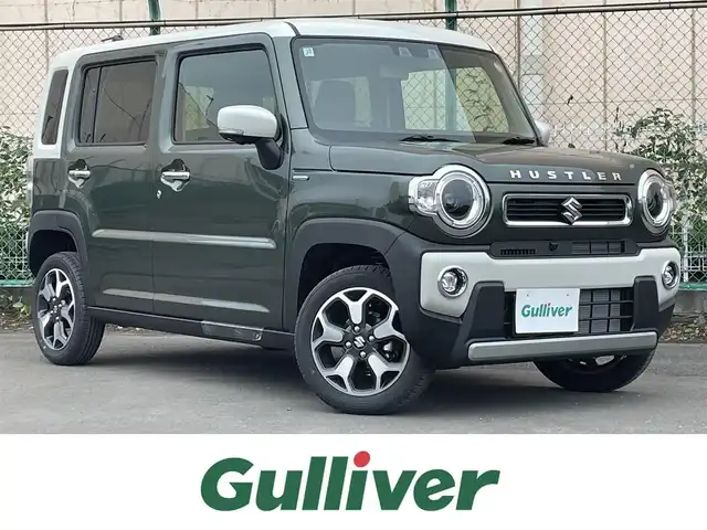 スズキ ハスラー HYBRID X 東京都 2025(令7)年 0.1千km クールカーキパールメタリック/ソフトベージュメタリック 届出済未使用車/純正9型ナビ/フルセグTV/CD/DVD/全方位モニター/シートヒーター/アダプティブクルーズコントロール/デュアルカメラブレーキ/車線逸脱警報機能/パーキングソナー/純正アルミホイール