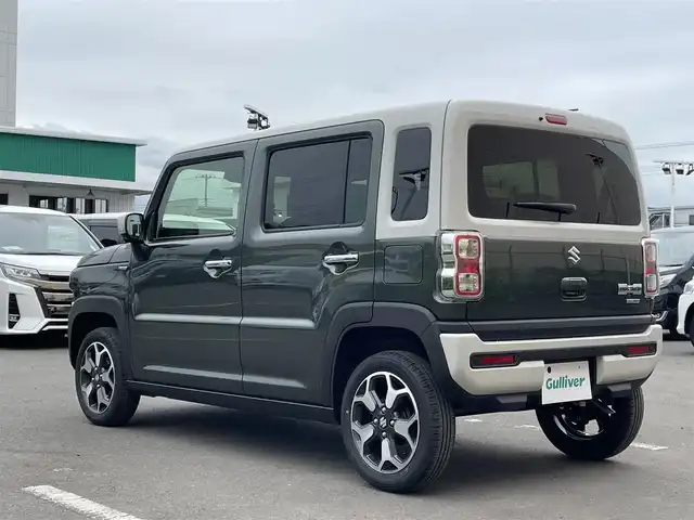 スズキ ハスラー HYBRID X 東京都 2025(令7)年 0.1千km クールカーキパールメタリック/ソフトベージュメタリック 届出済未使用車/純正9型ナビ/フルセグTV/CD/DVD/全方位モニター/シートヒーター/アダプティブクルーズコントロール/デュアルカメラブレーキ/車線逸脱警報機能/パーキングソナー/純正アルミホイール