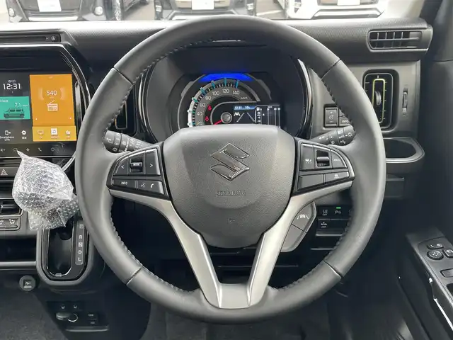 スズキ ハスラー HYBRID X 東京都 2025(令7)年 0.1千km クールカーキパールメタリック/ソフトベージュメタリック 届出済未使用車/純正9型ナビ/フルセグTV/CD/DVD/全方位モニター/シートヒーター/アダプティブクルーズコントロール/デュアルカメラブレーキ/車線逸脱警報機能/パーキングソナー/純正アルミホイール