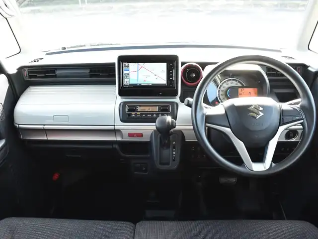 スズキ スペーシア HYBRID X 福岡県 2020(令2)年 5.6万km ライトブルー 社外SDナビ・フルセグTV/（Bluetooth・DVD再生可能）/両側パワースライドドア/スマートキー/セーフティサポート/バックカメラ/バックセンサー/運転席シートヒーター/ETC/新車時保証書/取扱説明書