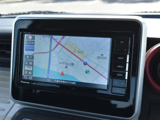 スズキ スペーシア HYBRID X 福岡県 2020(令2)年 5.6万km ライトブルー 社外SDナビ・フルセグTV/（Bluetooth・DVD再生可能）/両側パワースライドドア/スマートキー/セーフティサポート/バックカメラ/バックセンサー/運転席シートヒーター/ETC/新車時保証書/取扱説明書