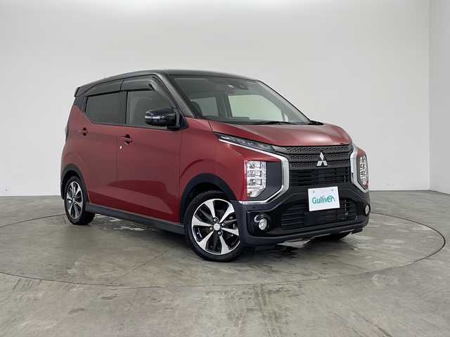 三菱 ｅＫクロス T 兵庫県 2019(令1)年 4.3万km アメジストブラック/レッドM ・社外ディスプレイオーディオ（Alexa・BT・スマートフォン連携）/・バックカメラ/・マイパイロット/・先進快適パッケージ/・Eアシスト/・衝突軽減ブレーキ/・車線逸脱警報/・車線逸脱防止支援/・クリアランスソナー/・LEDオートライト/・フォグランプ/・オートハイビーム/・シートヒーター/・オートホールド/・電動パーキングブレーキ/・ステアリングリモコン/・ドアバイザー/・アイドリングストップ/・ETC/・バニティミラー/・プッシュスタート/・スマートキー/・純正15インチアルミホイール/・フロアマット/・W＋サイドエアバック/・カーテンエアバック/・BLITZ製スロットルコントローラ（Power Thro）/・MITSUBA製ホーン（ALPHAII）/・社外サブウーハー