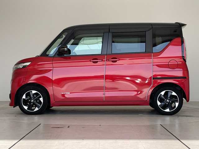 日産 ルークス ハイウェイスター X 愛知県 2021(令3)年 2.5万km スパークリングレッド/ブラック 純正ナビ/全方位カメラ/片側パワースライド/バックカメラ/コーナーセンサー/純正アルミホイール/LEDヘッドライト/オートマチックハイビーム/衝突軽減システム/フルセグ/CD /Bluetooth/ステアリングスイッチ/スマートキー/プッシュスタート