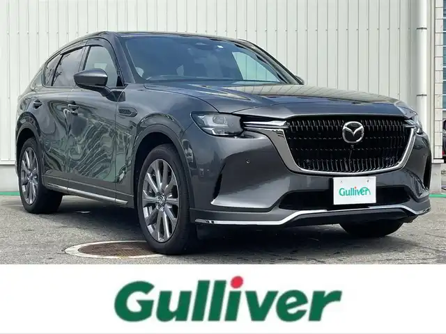 マツダ ＣＸ－６０ 富山県 2023(令5)年 2万km マシーングレープレミアムM ４WD/サンルーフ／/革シート／/メーカーナビ／/フルセグＴＶ／/Ｂｌｕｅｔｏｏｔｈ／/パノラミックビューモニター／/ＡＣ１００Ｖ電源／/ＡｐｐｌｅＣａｒＰｌａｙ／/ａｎｄｒｏｉｄａｕｔｏ／/前後Ｄレコーダー／/ＥＴＣ２．０／/パワーシート/シートヒーター/エアシート/レーダークルーズコントロール/衝突軽減ブレーキ/レーンキープアシスト/ブラインドスポットモニター/LEDオートライト